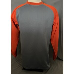 Adidas Sweater ClimaWarm Mens Size Medium Pullover Gray Orange Sweatshirt